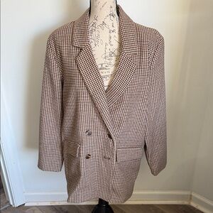 Old Navy Brown Houndstooth Jacket L